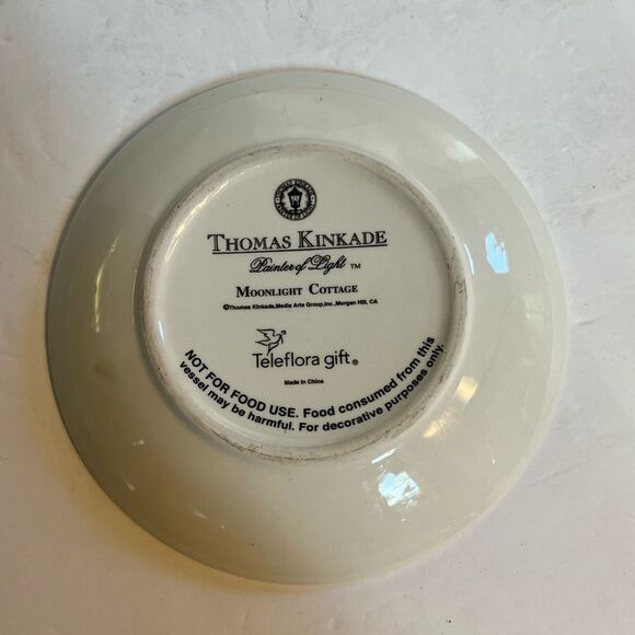 Thomas  Kinkade Plate Moonlight Cottage - Picture 3 of 5
